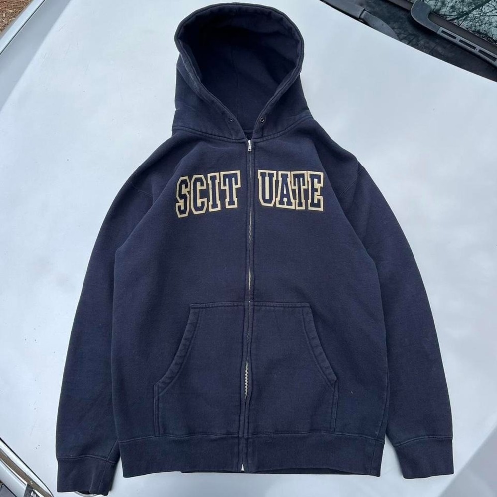 SCITUATE 2000s faded zip up hoodie